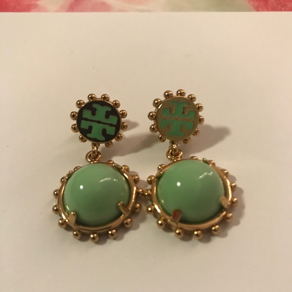 Tory Burch mint green earrings - Picture 1 of 4